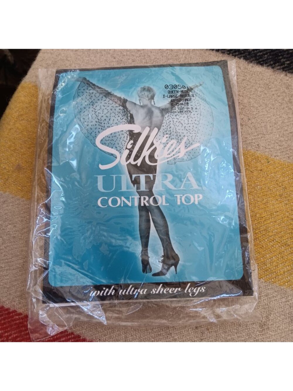 Silkies Ultra Control Top Sheer Pantyhose Queen Nude Size XL